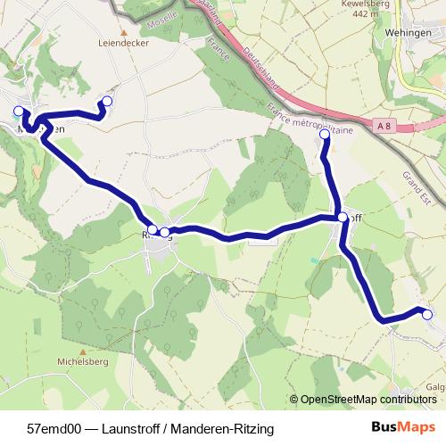 57emd00 bus Line Map