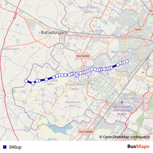 848up bus Line Map