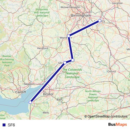 SF6 bus Line Map