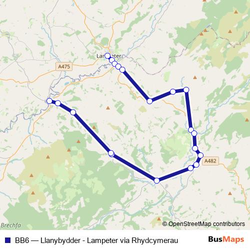 BB6 bus Line Map
