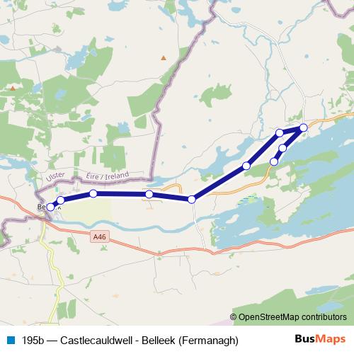 195b bus Line Map