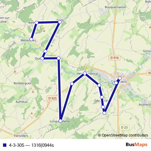 4-3-305 bus Line Map