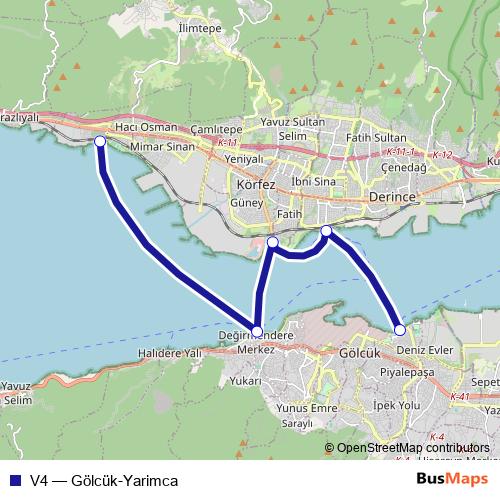 V4 ferry Line Map