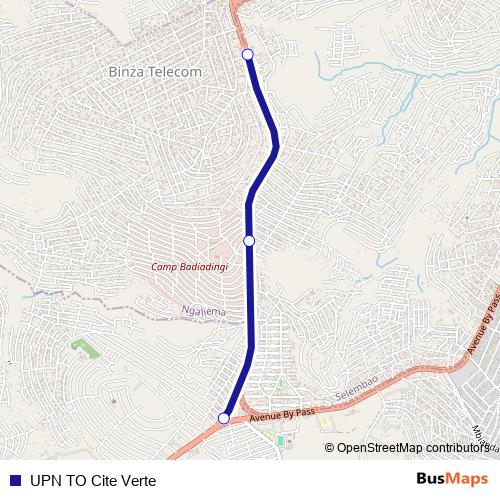 UPN TO Cite Verte bus Line Map