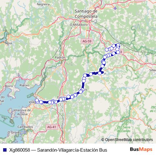Xg860058 bus Line Map
