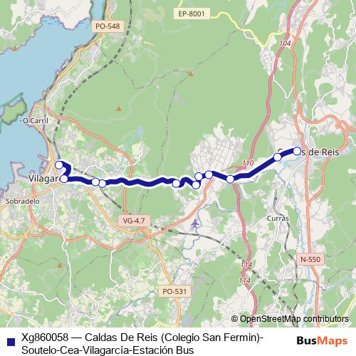 Xg860058 bus Line Map