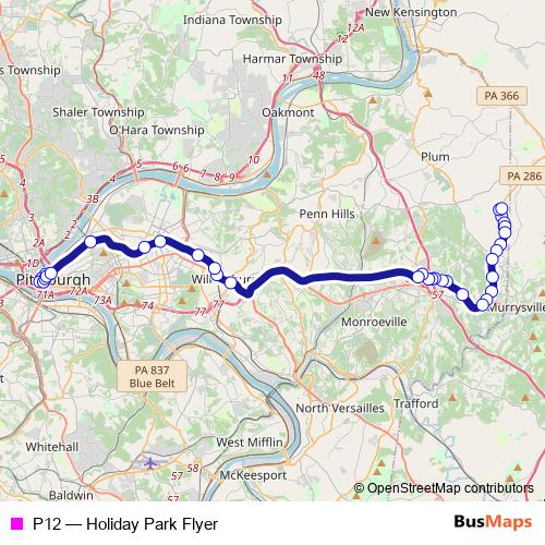 P12 bus Line Map