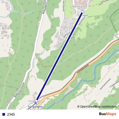 2345 cable-car Line Map