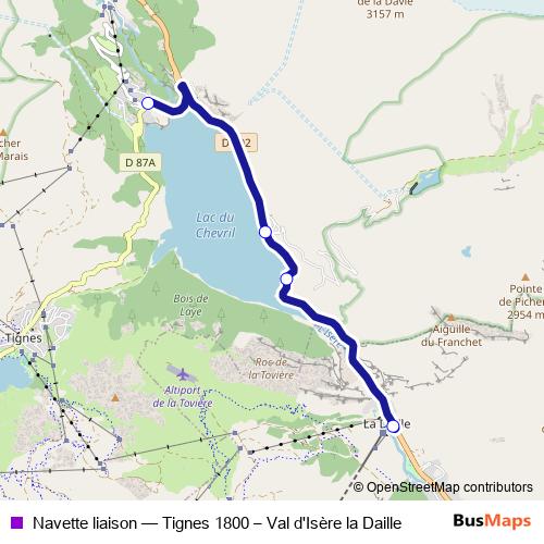 Navette liaison bus Line Map