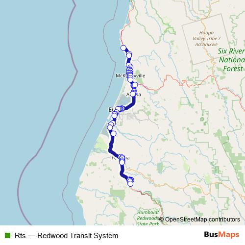 Rts bus Line Map
