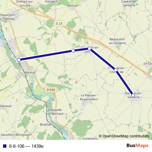 8-8-106 bus Line Map