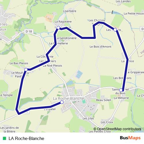 LA Roche-Blanche bus Line Map
