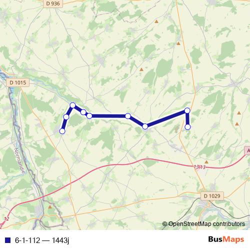 6-1-112 bus Line Map