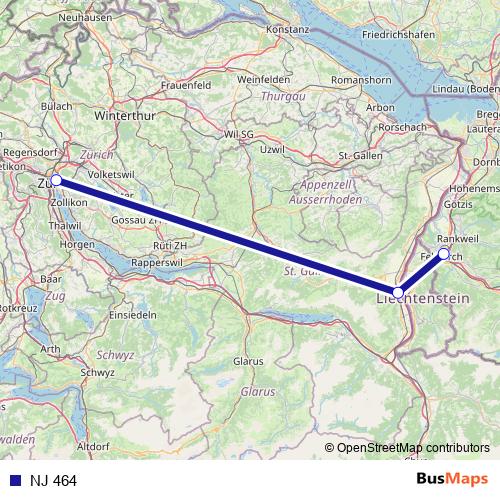 NJ 464 rail Line Map