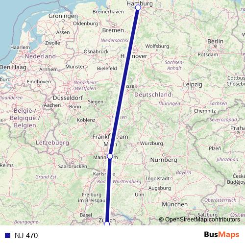 NJ 470 rail Line Map