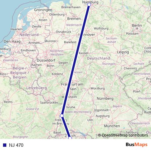 NJ 470 rail Line Map