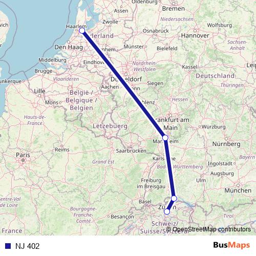 NJ 402 rail Line Map