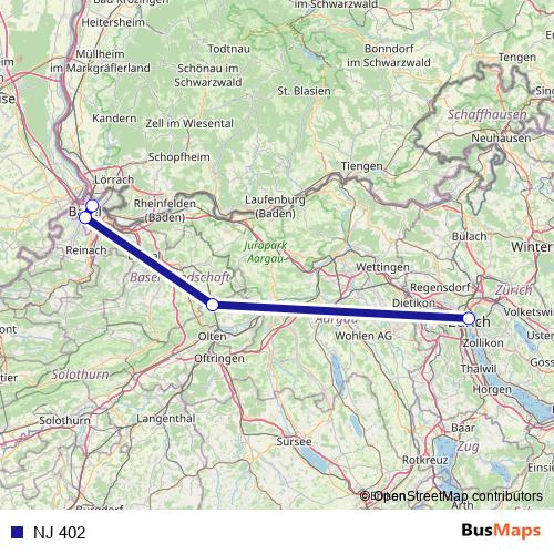 NJ 402 rail Line Map
