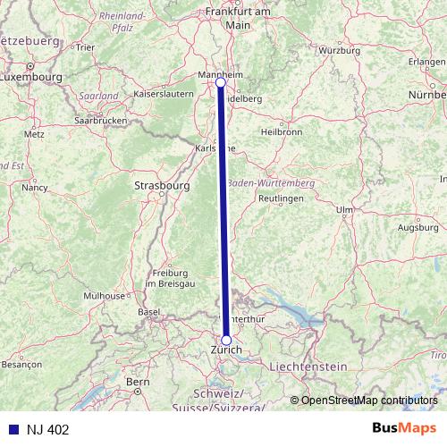 NJ 402 rail Line Map