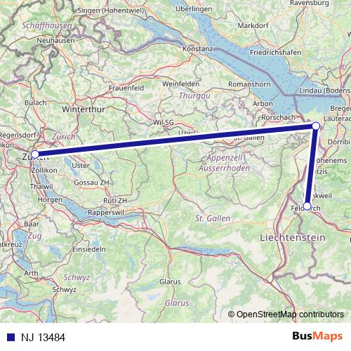 NJ 13484 rail Line Map