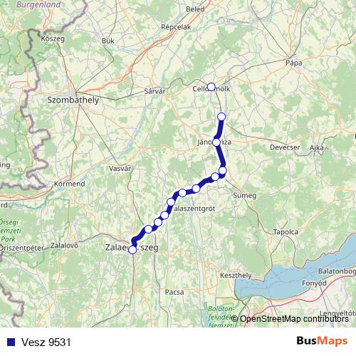 Vesz 9531 rail Line Map