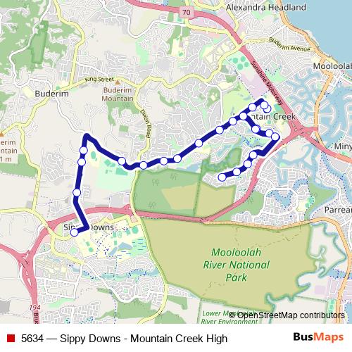 5634 bus Line Map