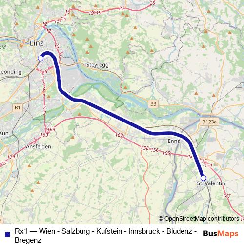 Rx1 rail Line Map
