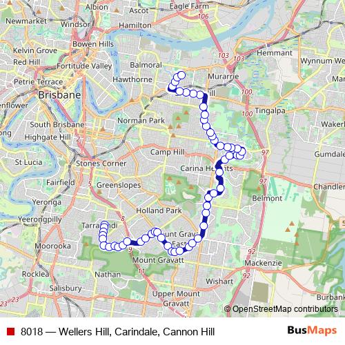 8018 bus Line Map