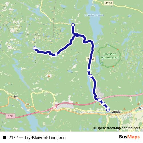 2172 bus Line Map