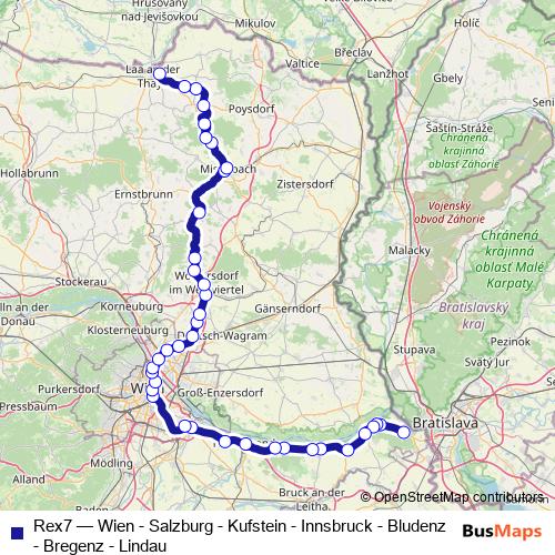 Rex7 rail Line Map