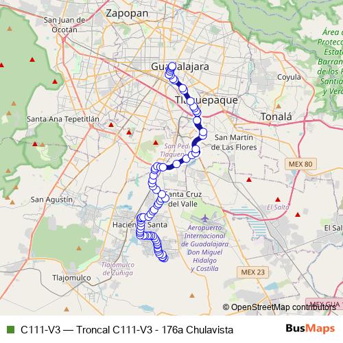 C111-V3 bus Line Map