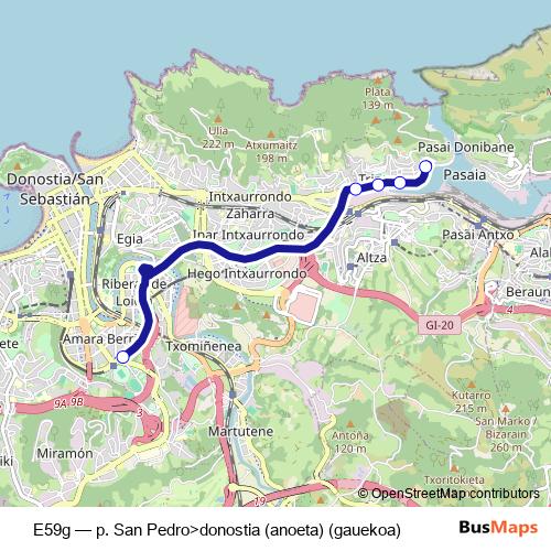 E59g bus Line Map