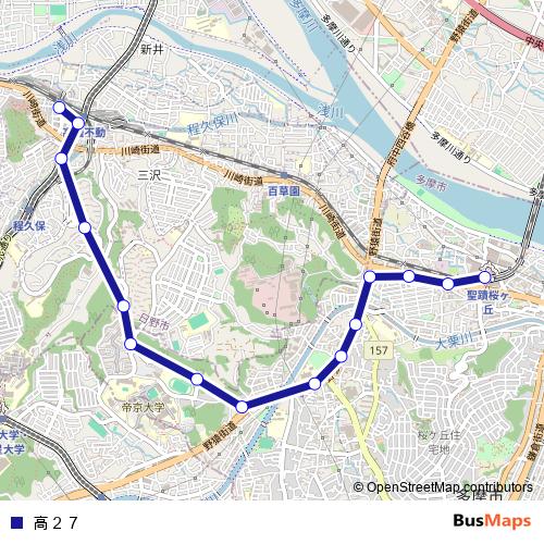 高２７ bus Line Map