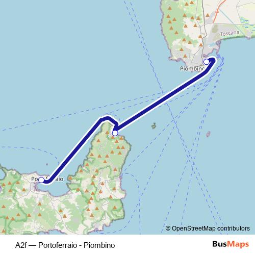 A2f ferry Line Map