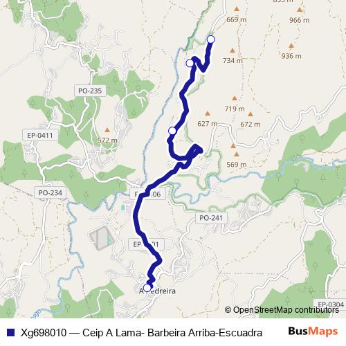 Xg698010 bus Line Map