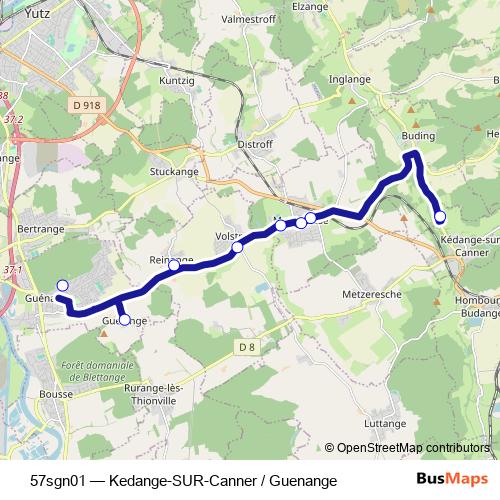 57sgn01 bus Line Map