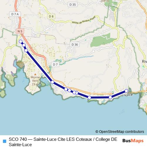 SCO 740 bus Line Map