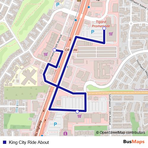 King City Ride About bus Line Map