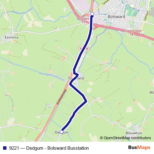 9221 bus Line Map