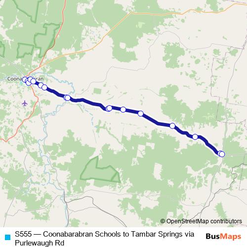 S555 bus Line Map