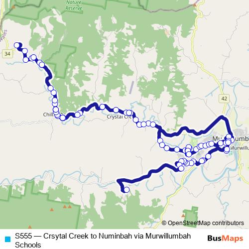 S555 bus Line Map