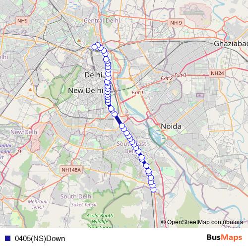 0405(NS)Down bus Line Map
