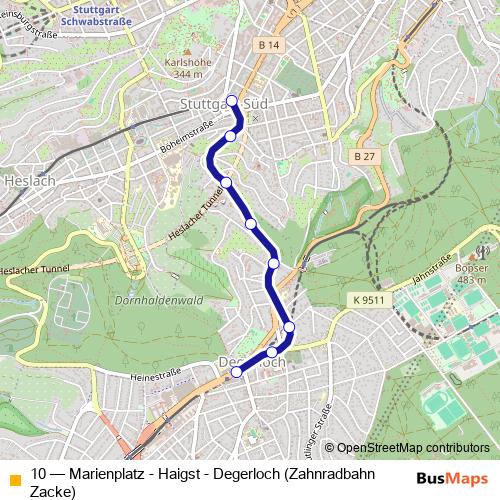 10 funicular Line Map
