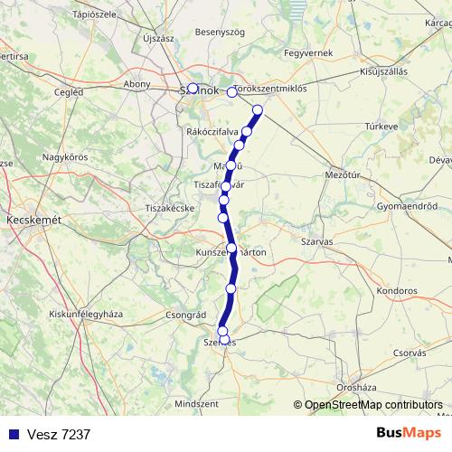 Vesz 7237 rail Line Map
