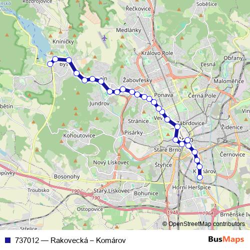 737012 tram Line Map