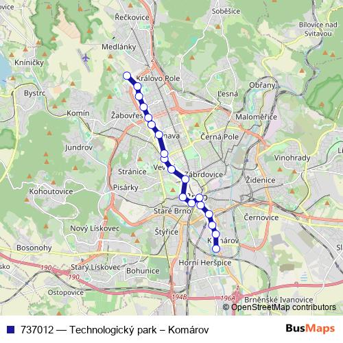 737012 tram Line Map