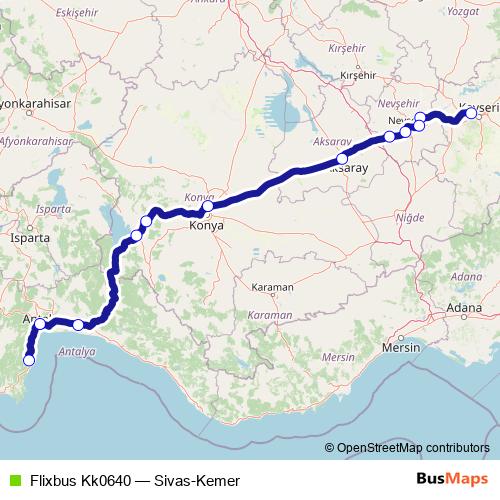 Flixbus Kk0640 bus Line Map