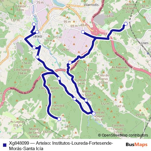 Xg848099 bus Line Map