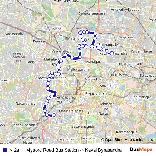 K-2a bus Line Map