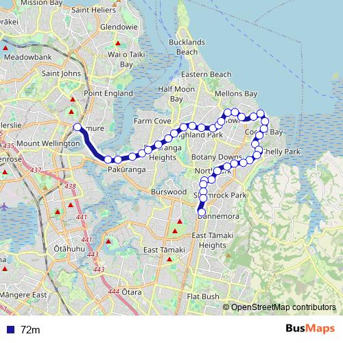 72m bus Line Map